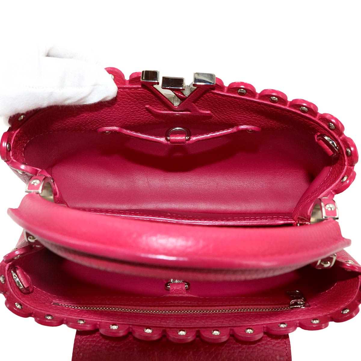 Capucines BB Hand Shoulder Bag Leather Wine red M54419