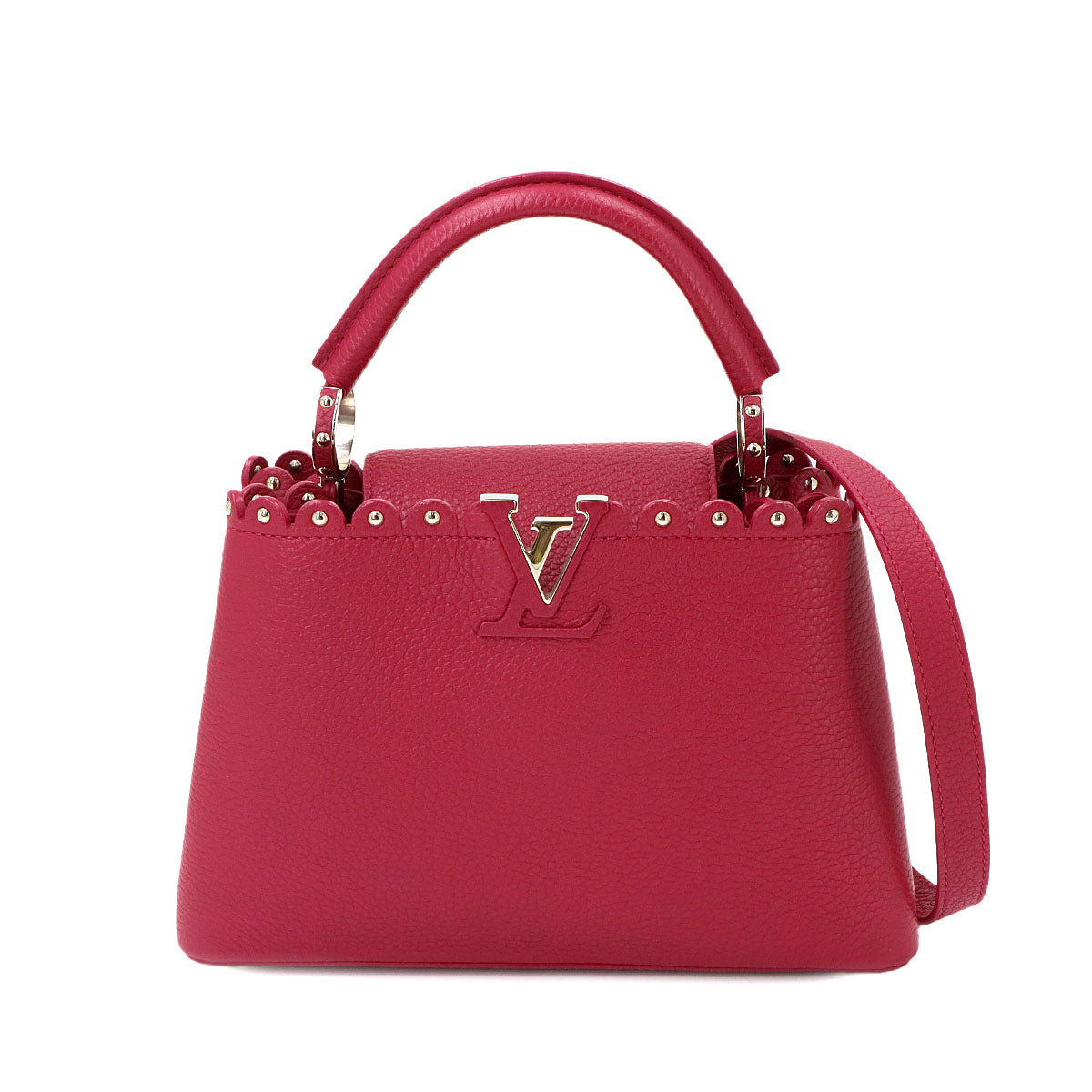 Capucines BB Hand Shoulder Bag Leather Wine red M54419