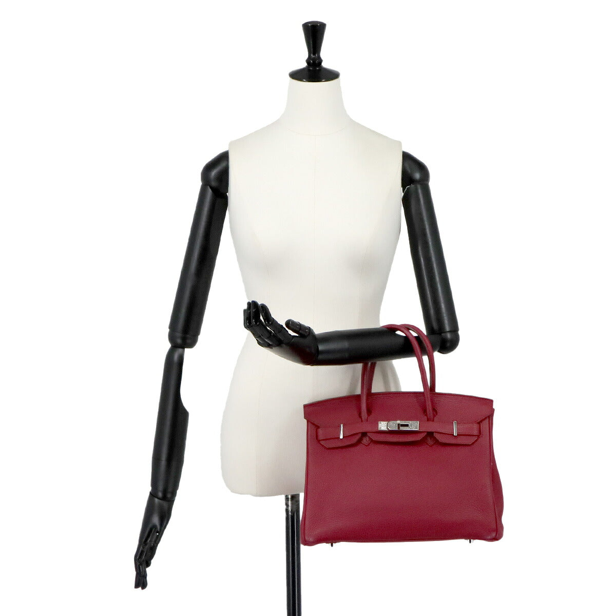 Birkin 30 Taurillon Clemence Ruby Hand Bag