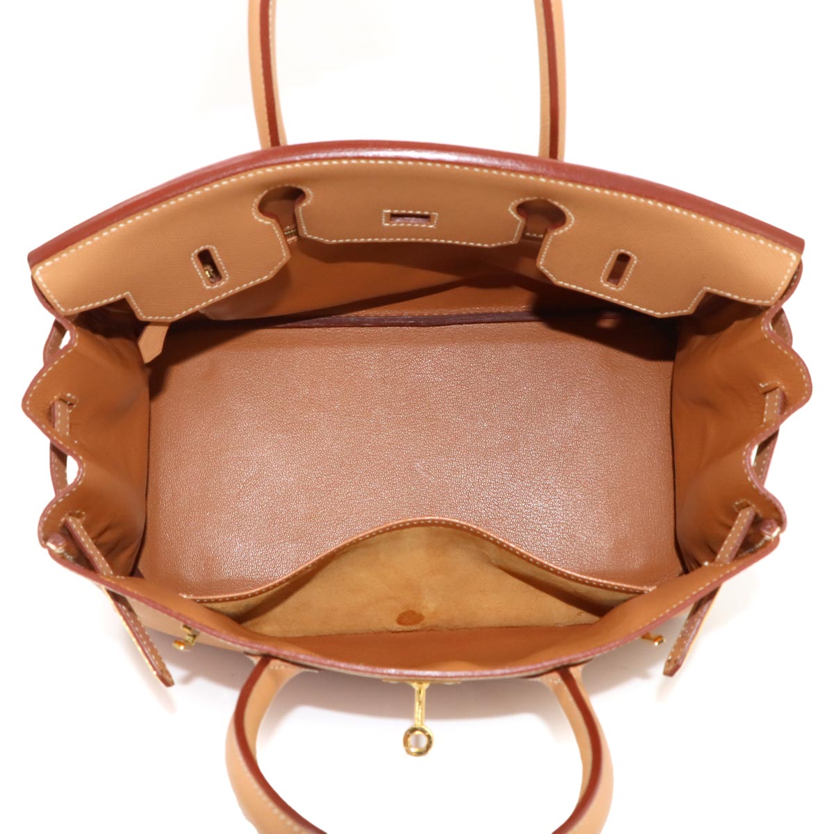 Birkin 30 Couchevel Epsom Natural Hand Bag Brown Purse