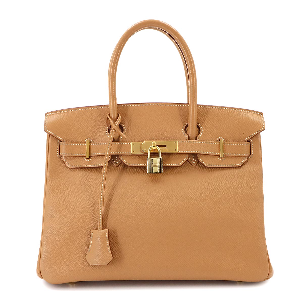 Birkin 30 Couchevel Epsom Natural Hand Bag Brown Purse