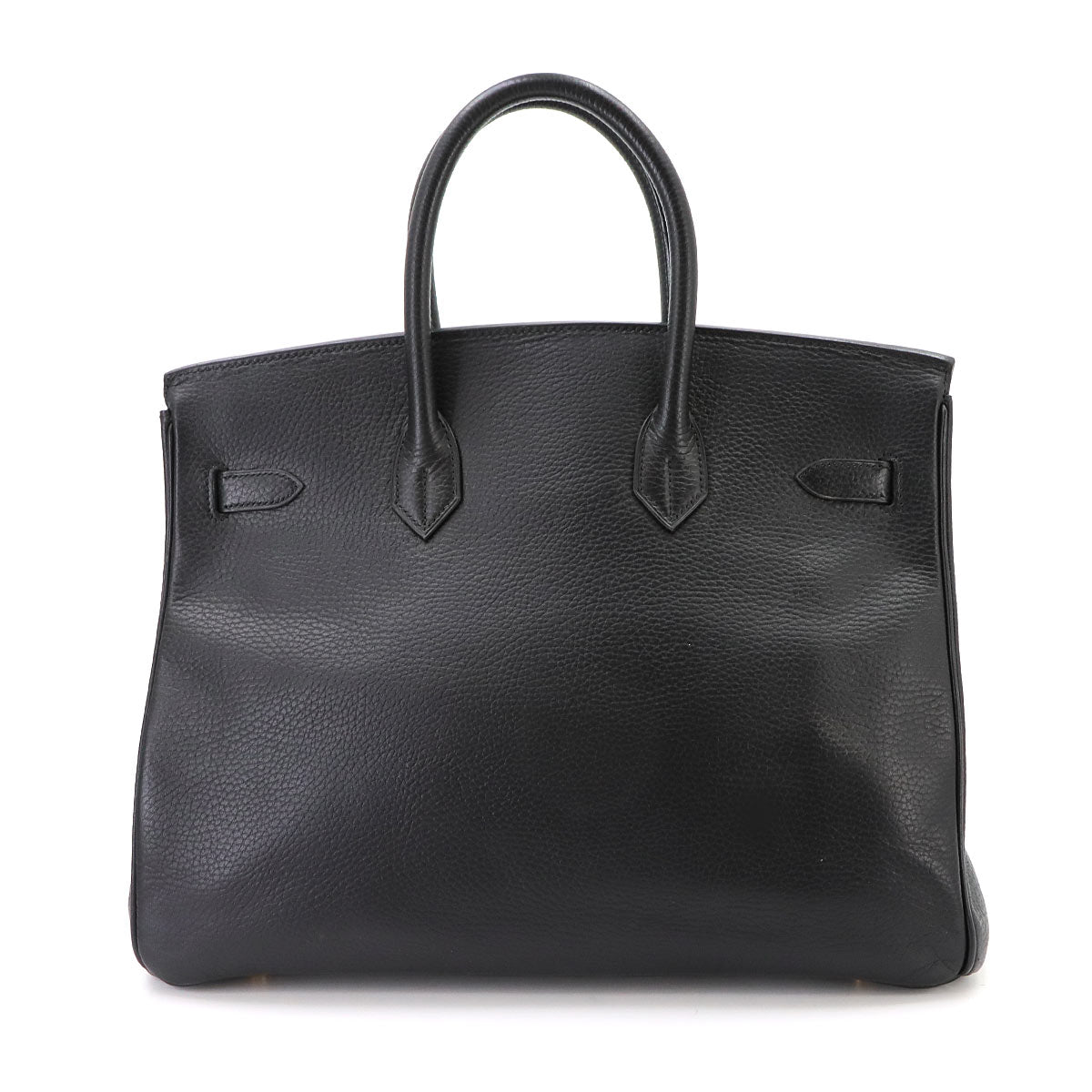 Birkin 35 Ardennes Leather Black Hand Bag Purse