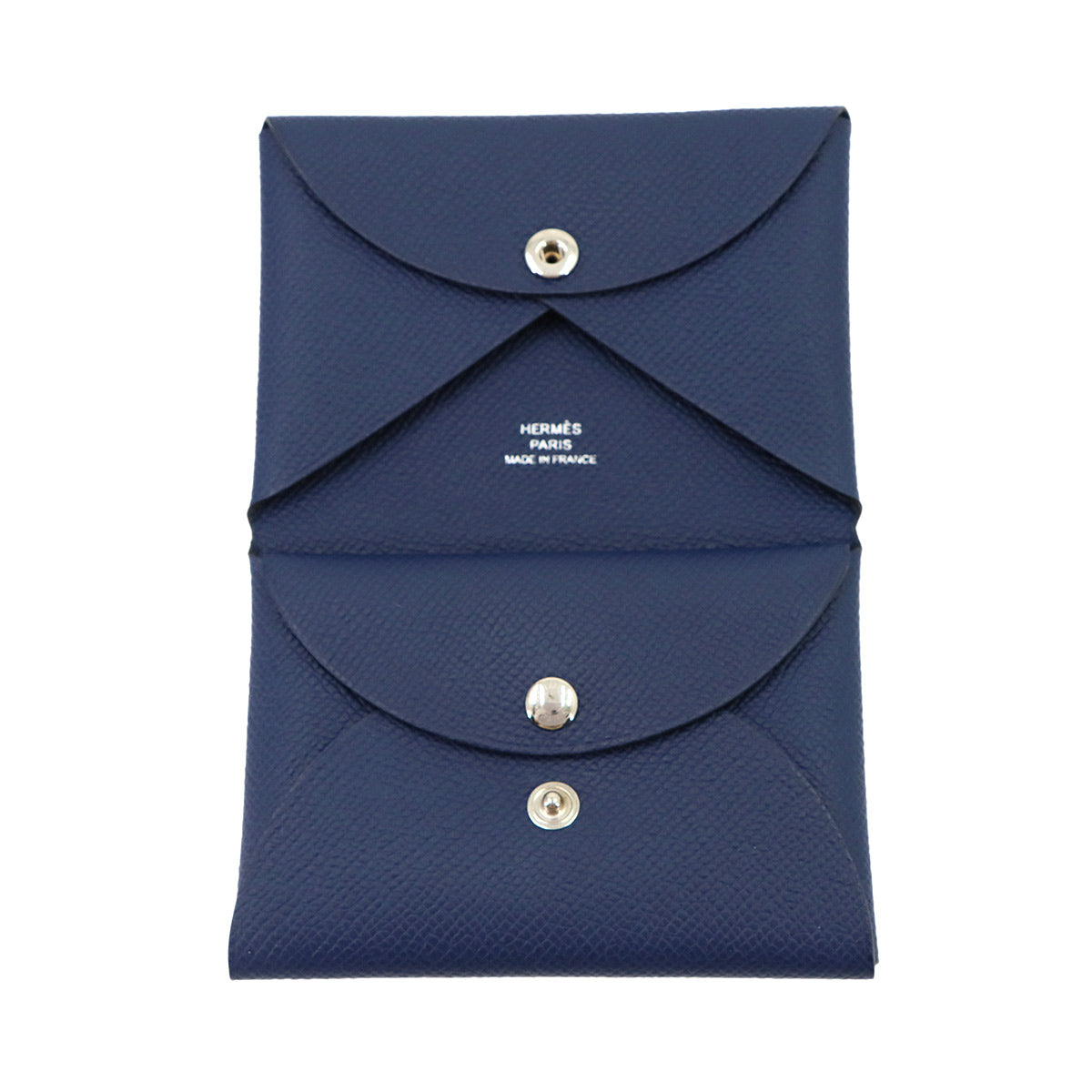 Calvi Duo Card Case Veau Epsom Blue Navy