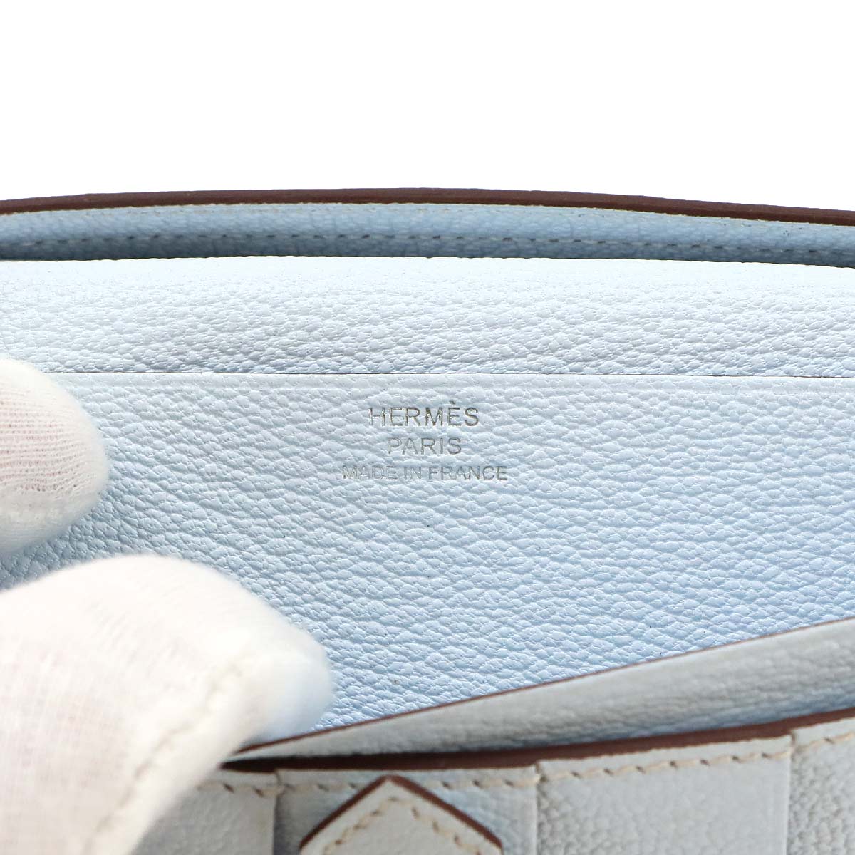 Bearn Souffle Long Wallet Veau Epsom Blue brume Purse