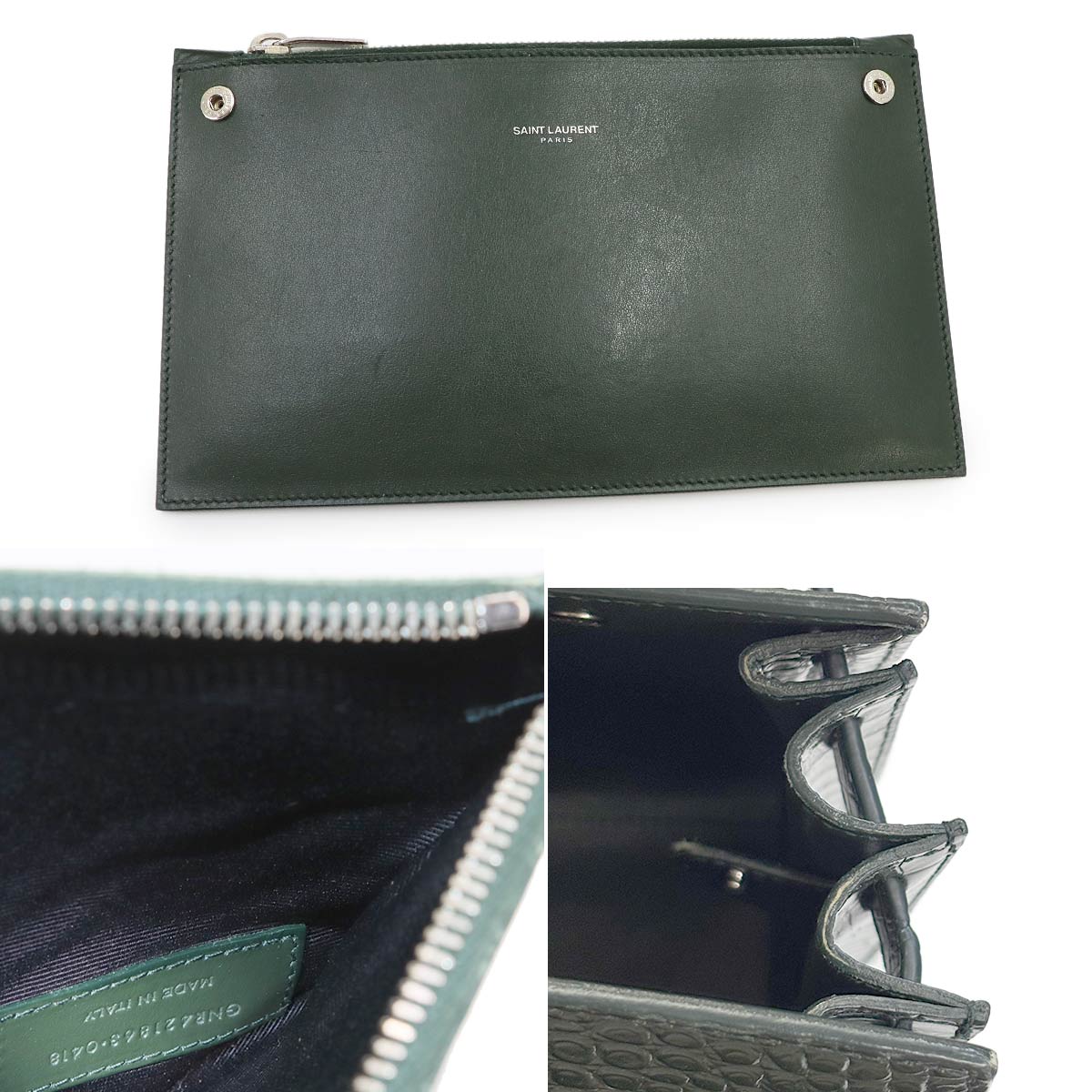 Baby Sac De Jour Hand Shoulder Bag Leather Green 421863