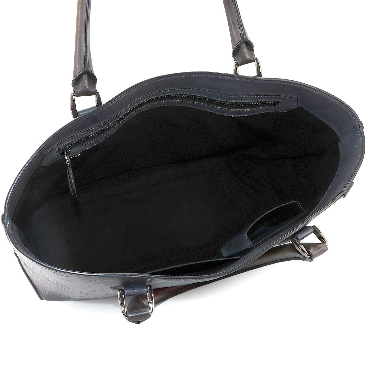 Calligraphy Toujours Tote Bag Venezia Leather Gray Purse