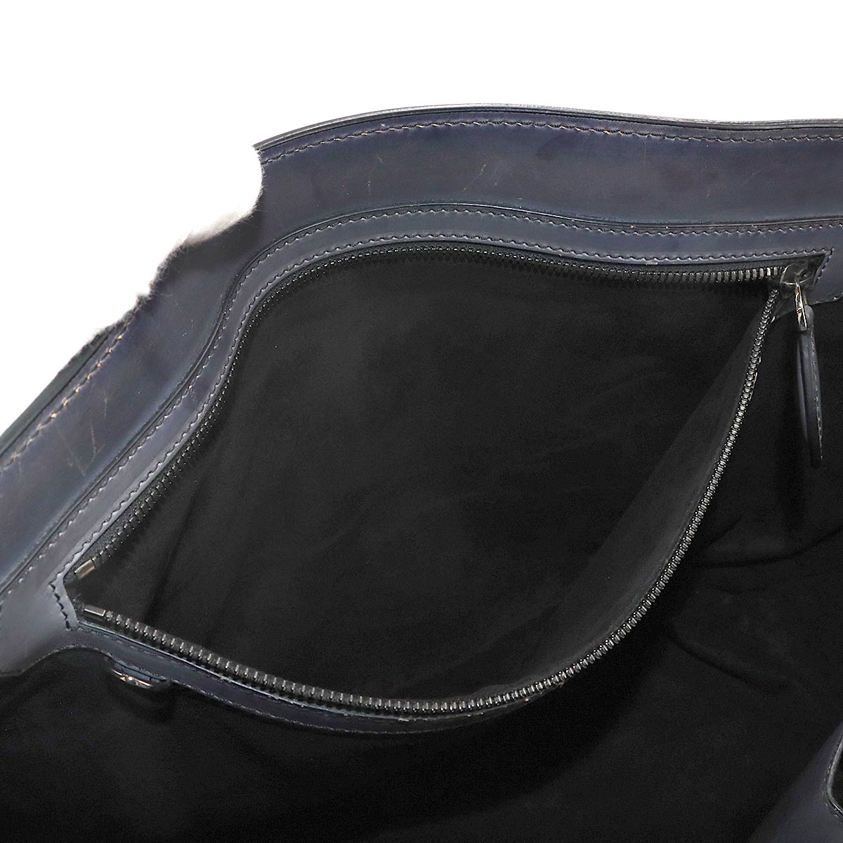 Calligraphy Toujours Tote Bag Venezia Leather Gray Purse