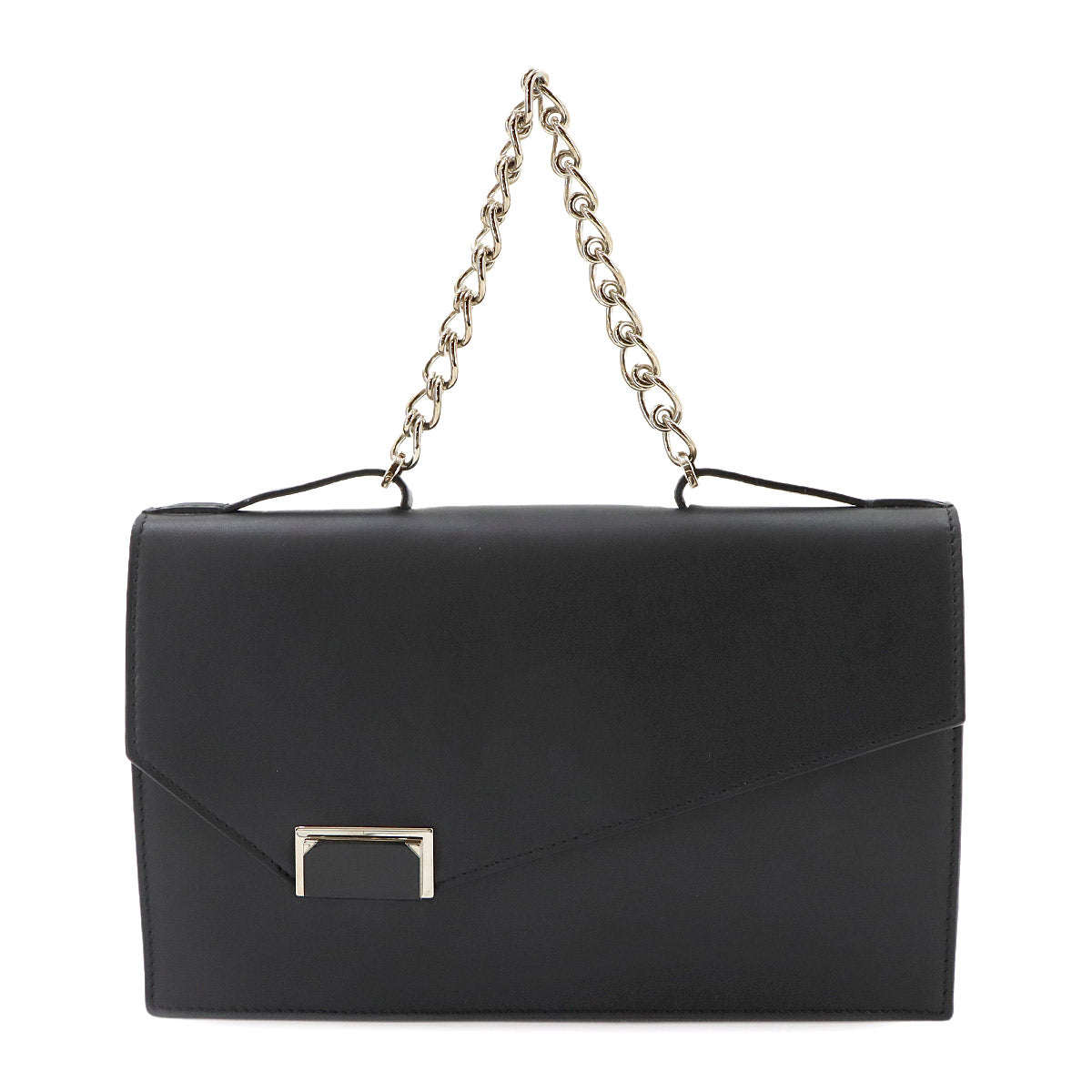 Jeanne Toussaint Chain Hand Bag Leather Black Purse