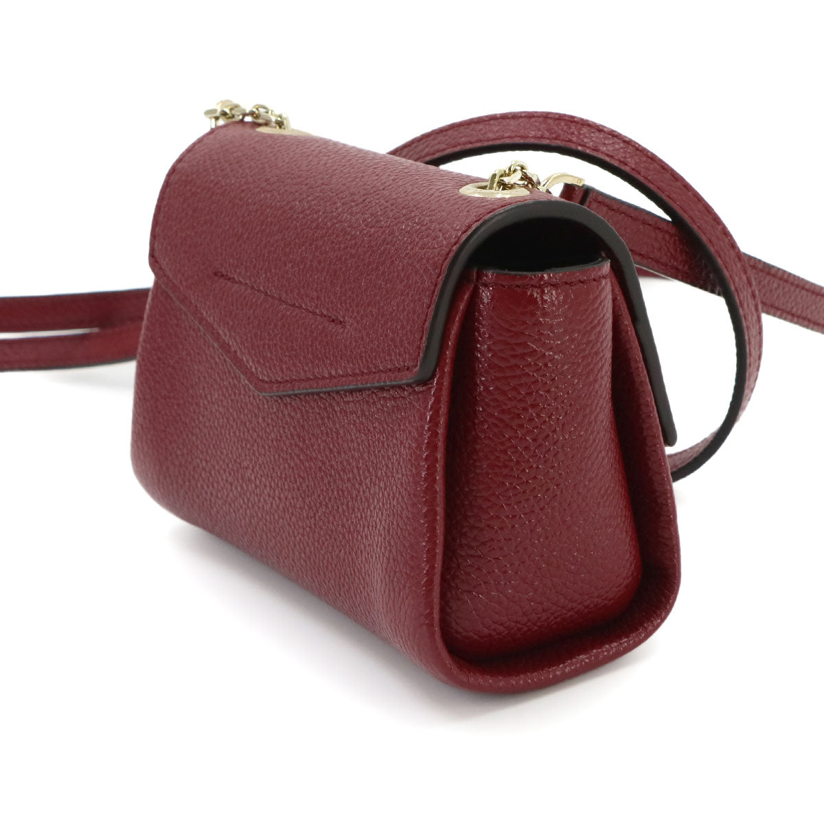 Panthere Micro Shoulder Bag Leather Bordeaux Red Purse