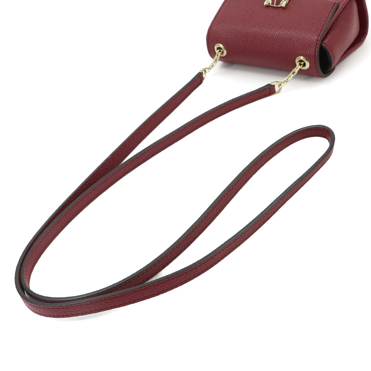 Panthere Micro Shoulder Bag Leather Bordeaux Red Purse