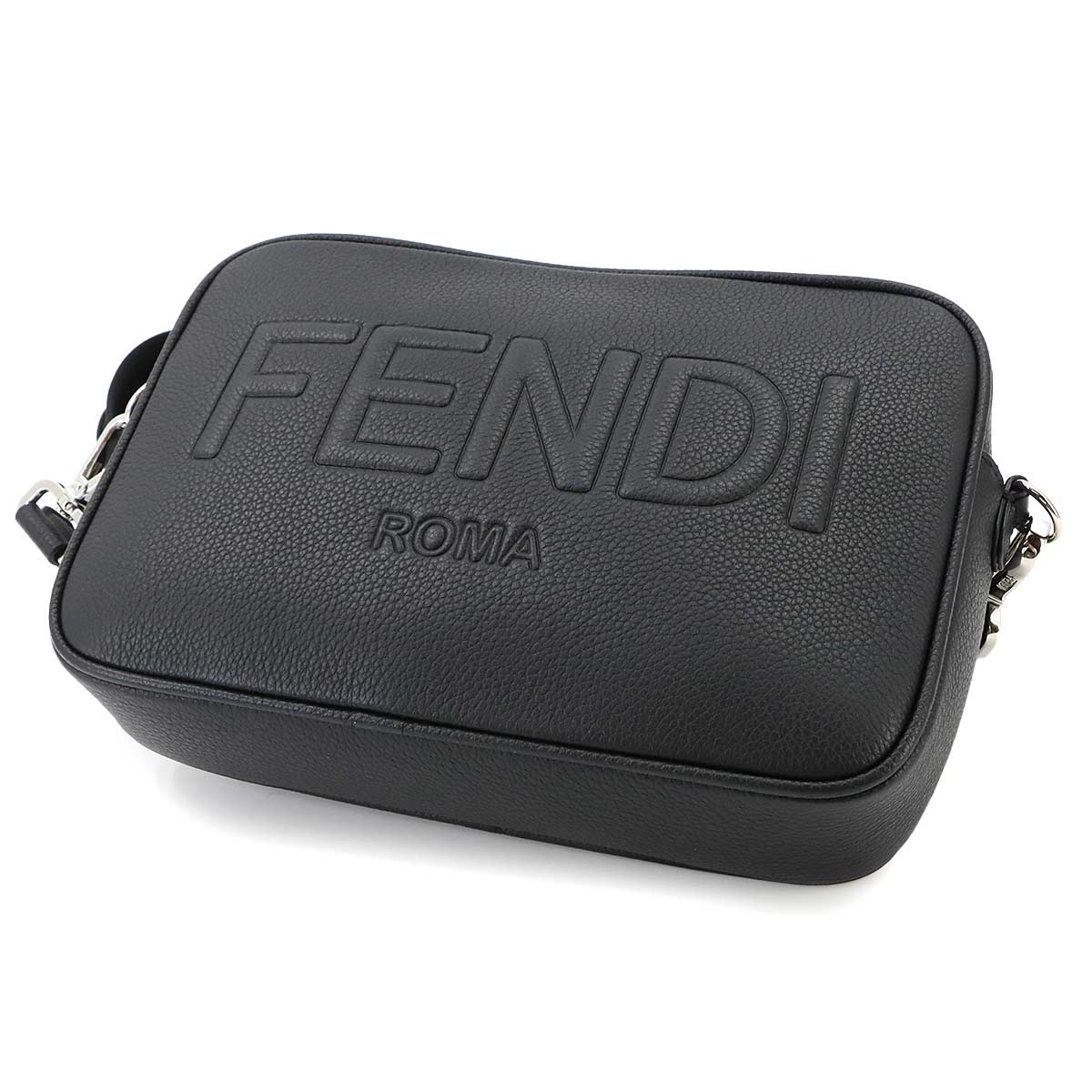 ROMA Camera Case Shoulder Bag Leather Black 7M0286 Purse