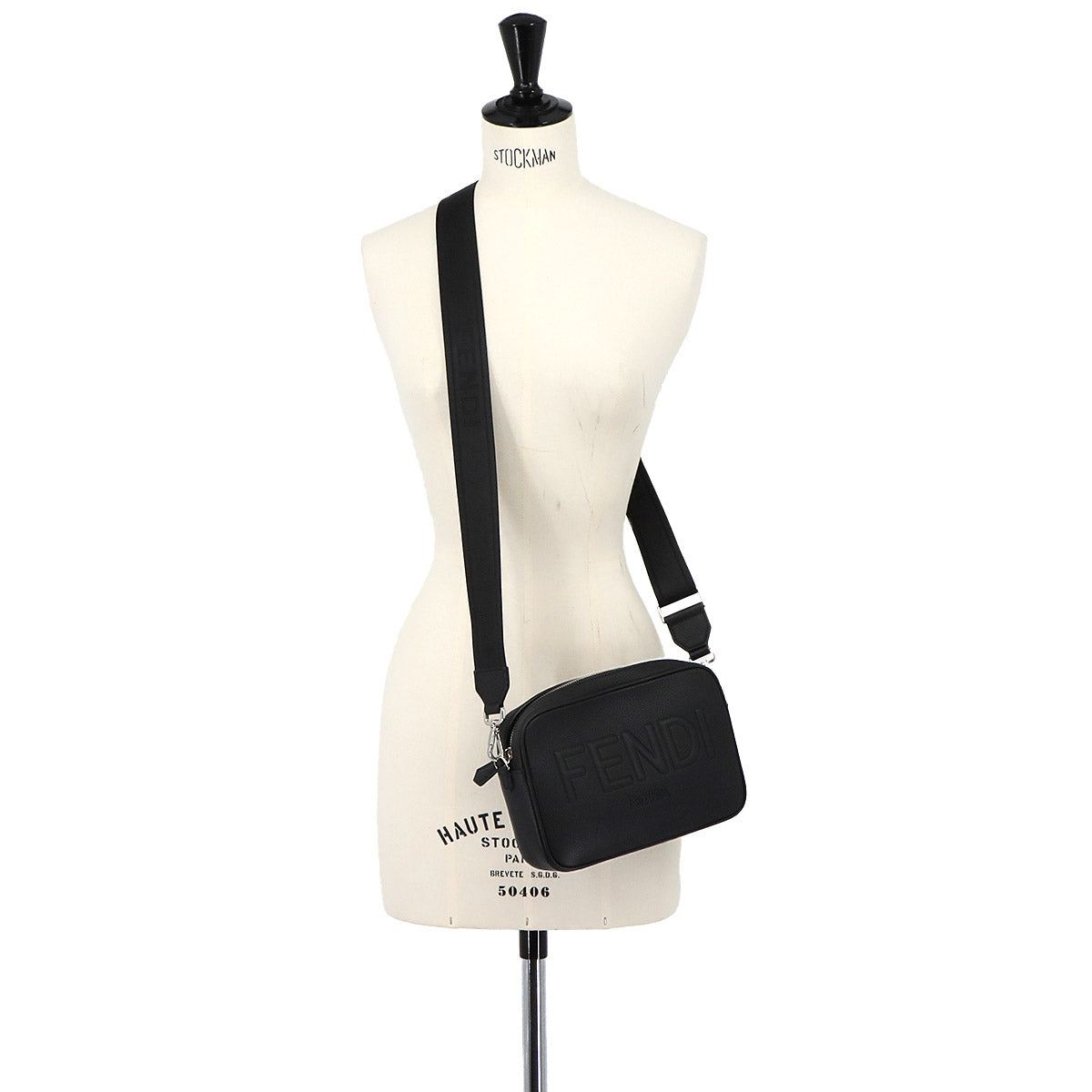 ROMA Camera Case Shoulder Bag Leather Black 7M0286 Purse
