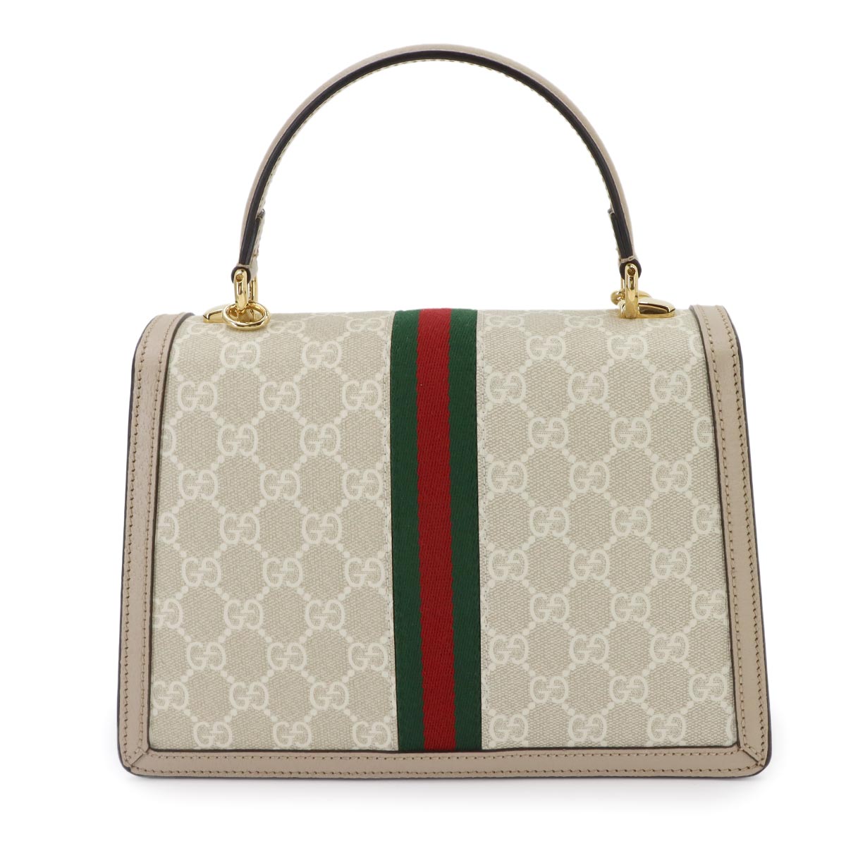 Ophidia Medium Top Handle Hand Shoulder Bag GG Canvas White