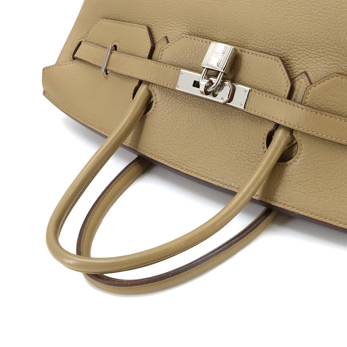 Birkin 40 Taurillon Clemence Beige Hand Bag Purse