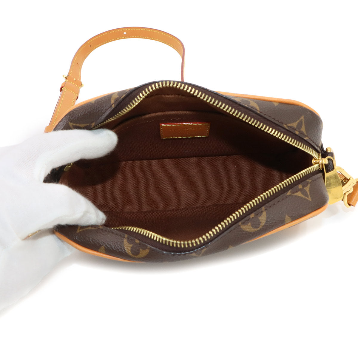 Monogram Trocadero Wearable Wallet Shoulder Bag Brown