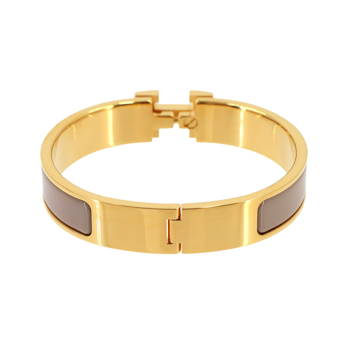 Clic H PM Bangle Bracelet Marron Glace gold Accessory