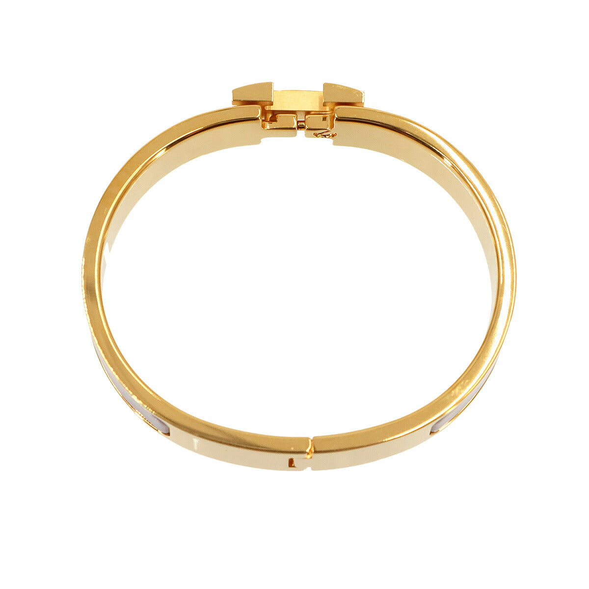 Clic H PM Bangle Bracelet Marron Glace gold Accessory