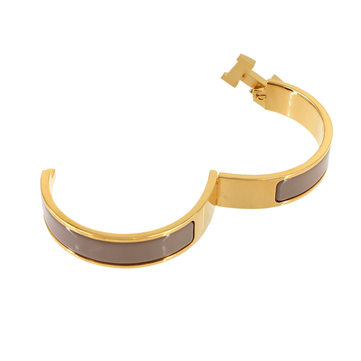 Clic H PM Bangle Bracelet Marron Glace gold Accessory