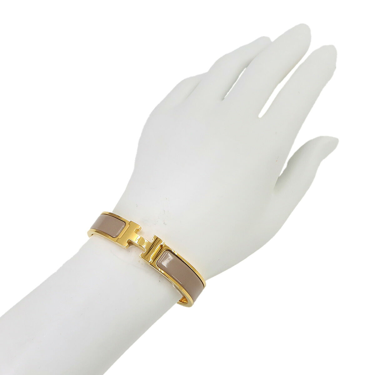 Clic H PM Bangle Bracelet Marron Glace gold Accessory