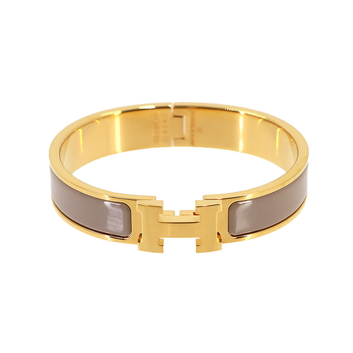 Clic H PM Bangle Bracelet Marron Glace gold Accessory