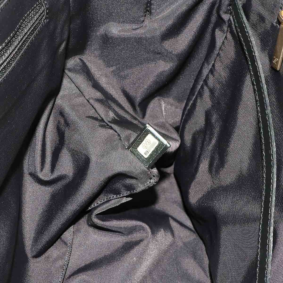 New Travel Line Tote PM Bag Nylon Jacquard Leather Black A20457
