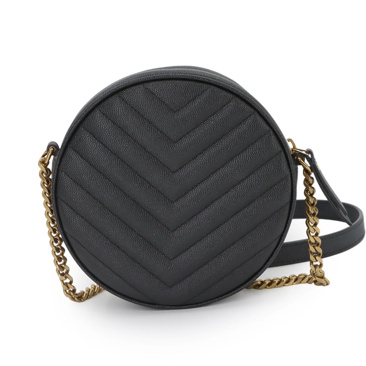 Vinyle Round Camera Shoulder Bag Leather 610436