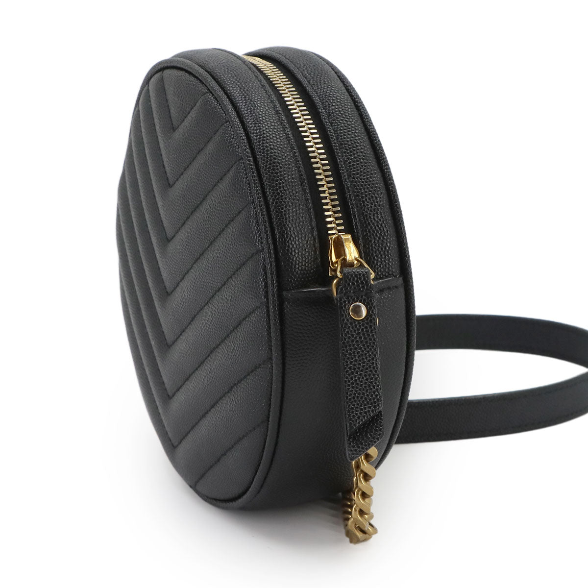 Vinyle Round Camera Shoulder Bag Leather 610436