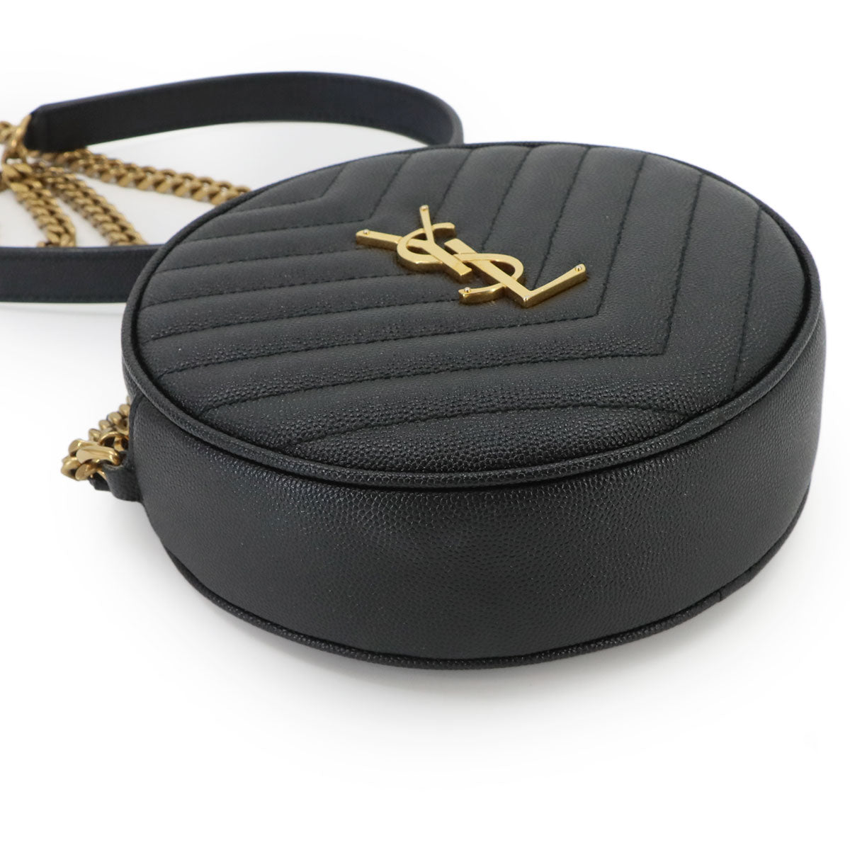 Vinyle Round Camera Shoulder Bag Leather 610436