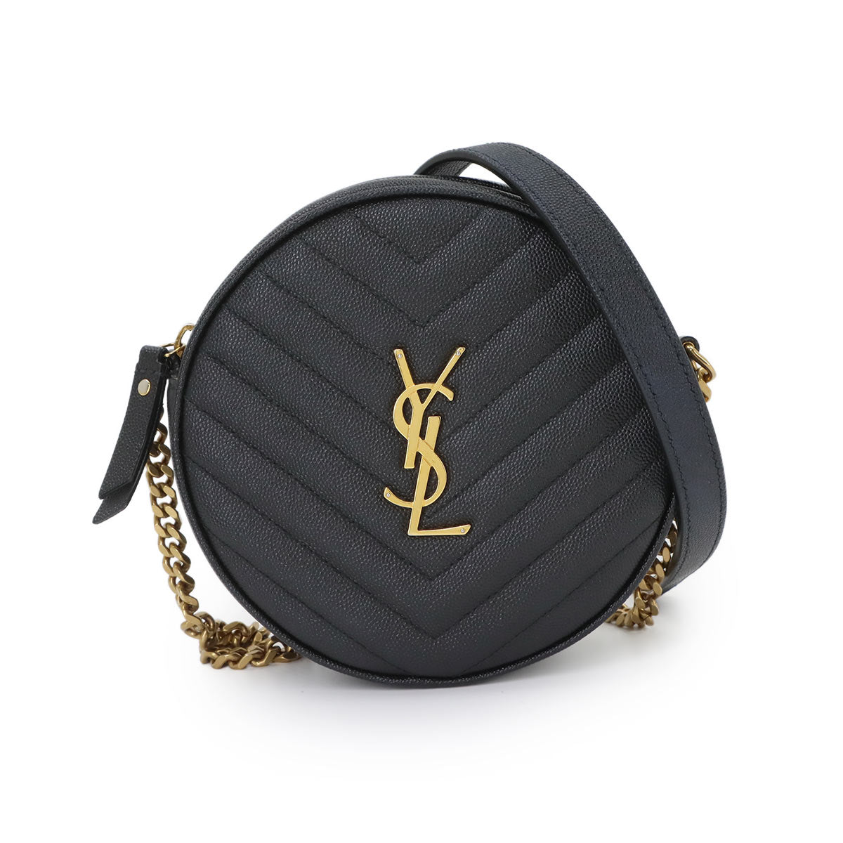 Vinyle Round Camera Shoulder Bag Leather 610436