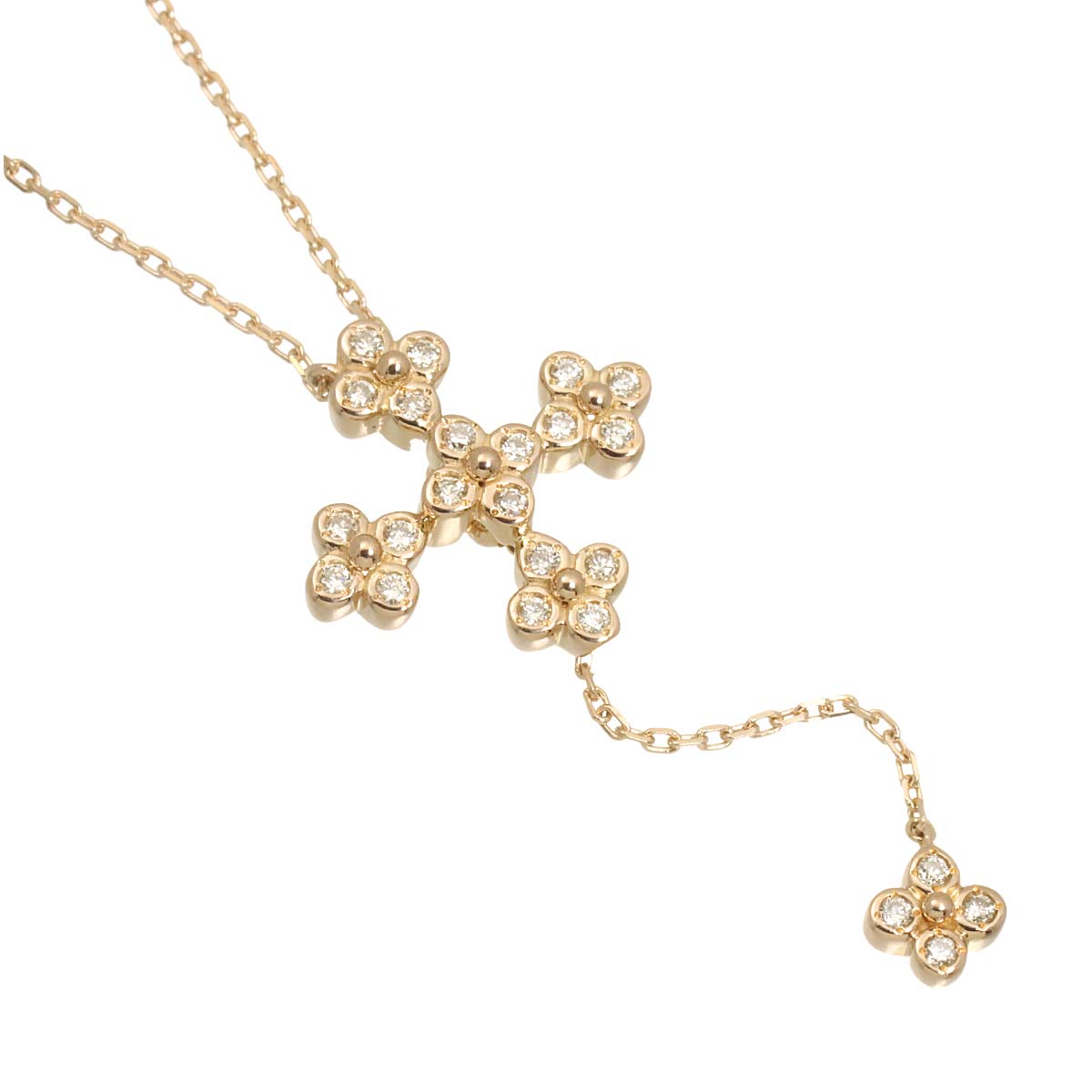 Diamond 0.14ct Necklace 18K Pink Gold 750