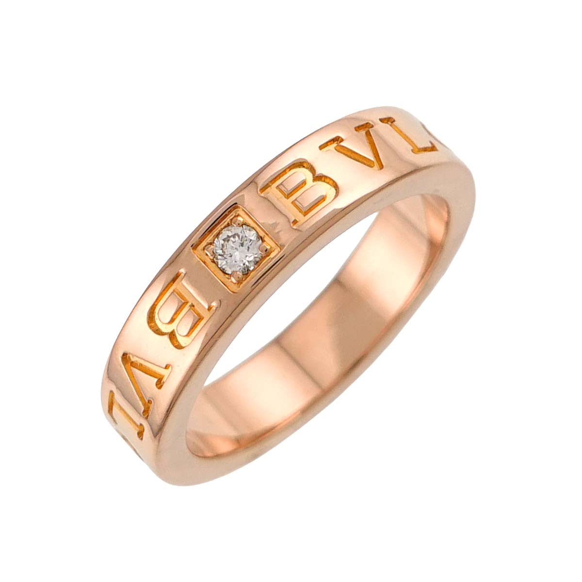 B-ZERO1 Diamond Ring 18K Pink Gold 750 Size5.25(US)