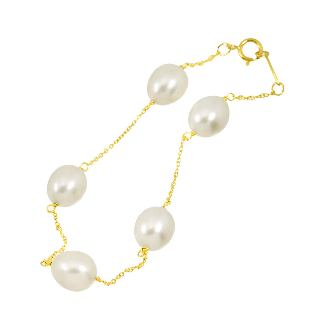 By The Yard Freshwater pearl Bracelet 18K Yellow Gold 750