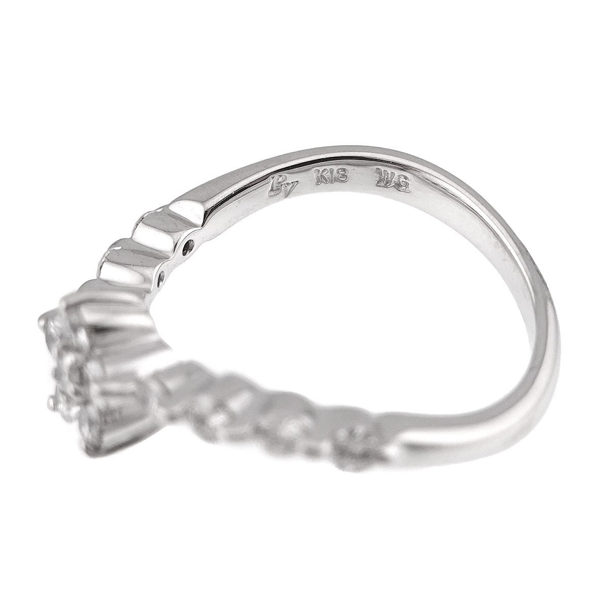 Diamond 0.45ct Ring 18K WG 750 Size5.5-5.75(US)