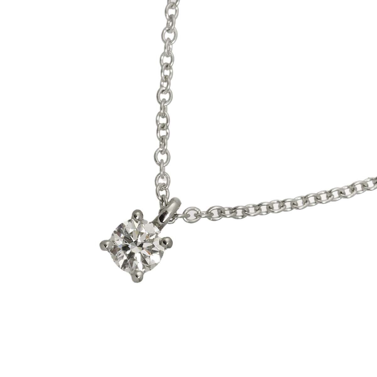 Solitaire Diamond Necklace Platinum