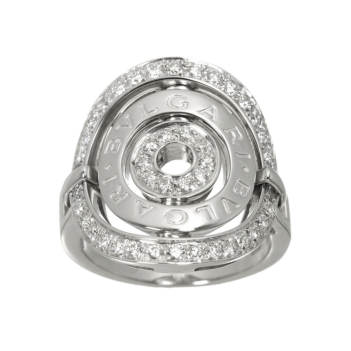 Astrale Cerchi Diamond Ring 18K K18 WG 750 size6.75(US)