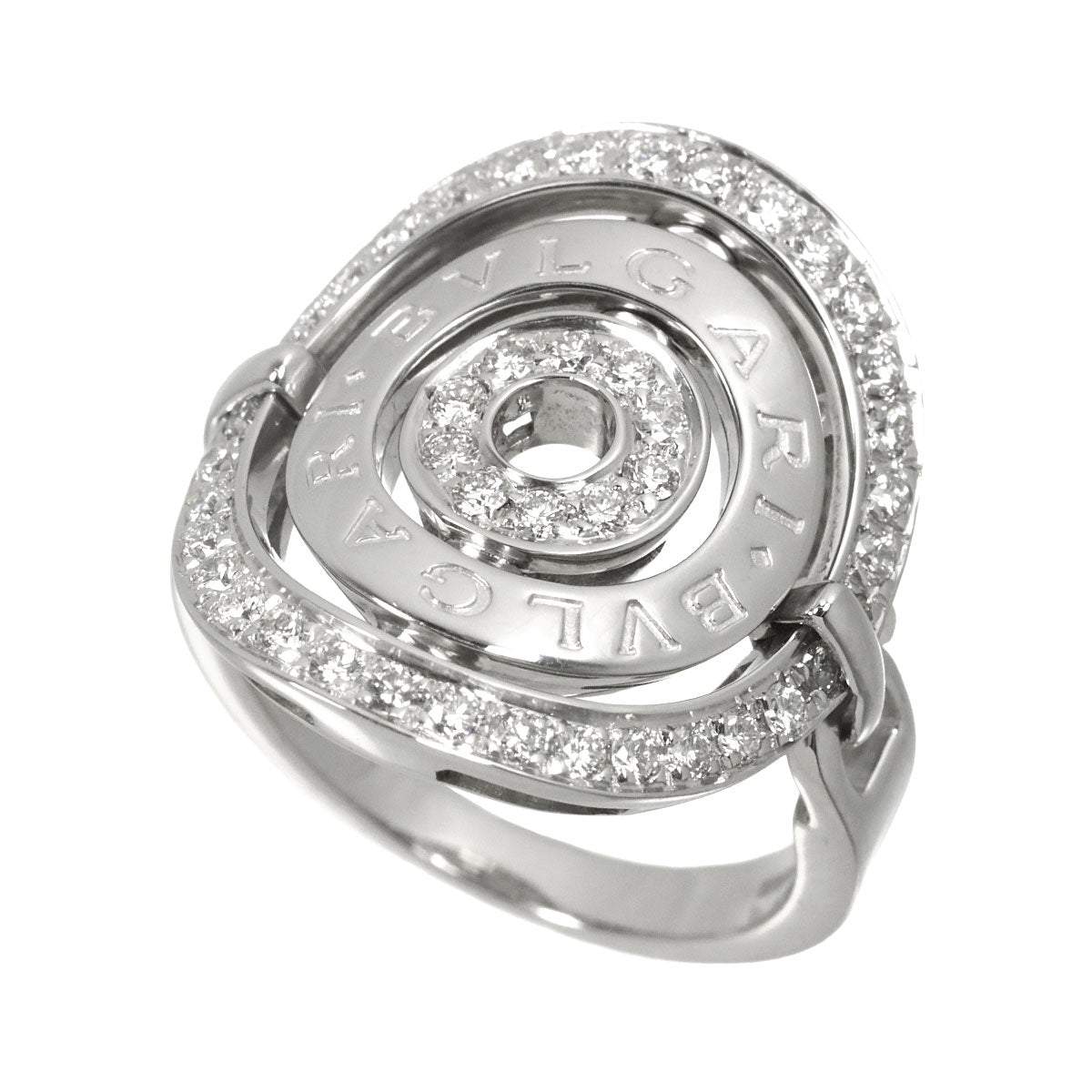 Astrale Cerchi Diamond Ring 18K K18 WG 750 size6.75(US)
