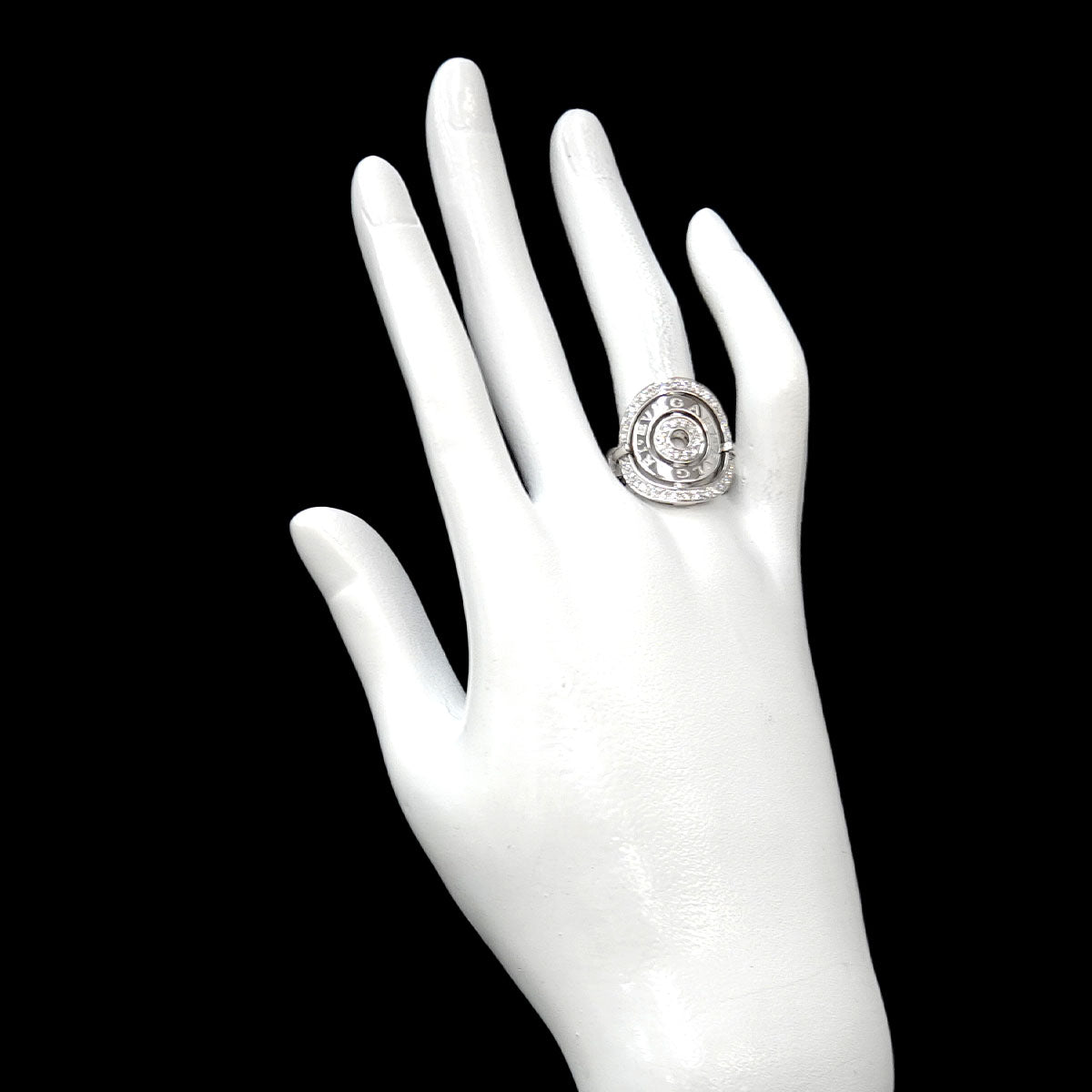 Astrale Cerchi Diamond Ring 18K K18 WG 750 size6.75(US)