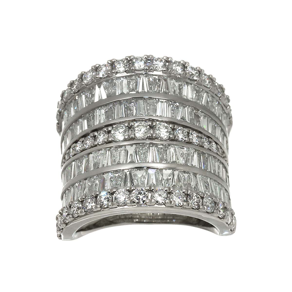 Diamond 5.00ct Ring Pt Platinum size6.5-6.75(US)