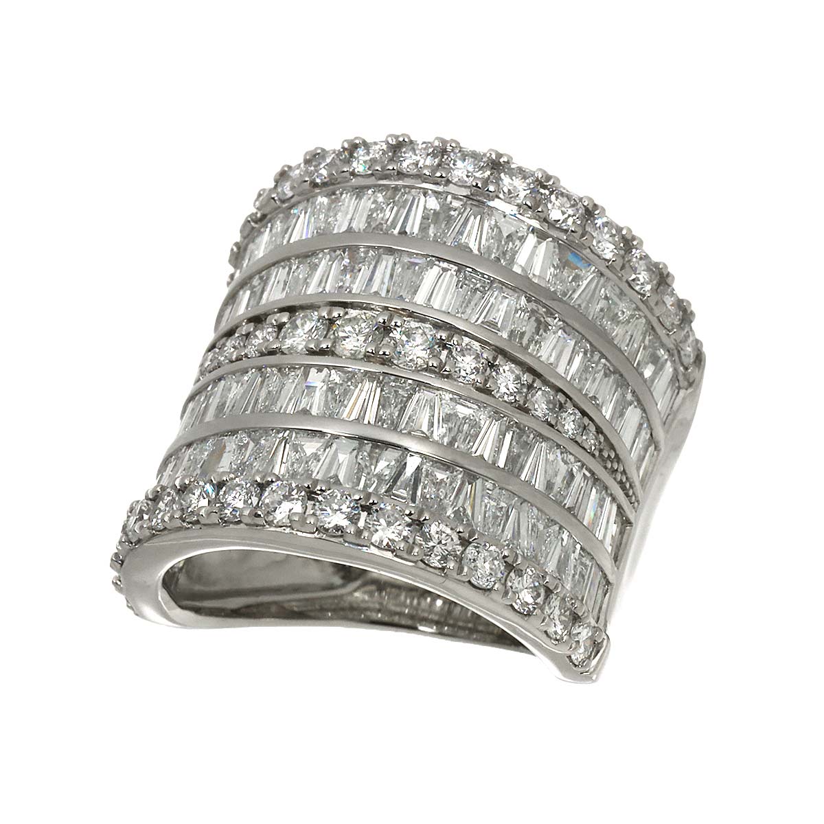 Diamond 5.00ct Ring Pt Platinum size6.5-6.75(US)