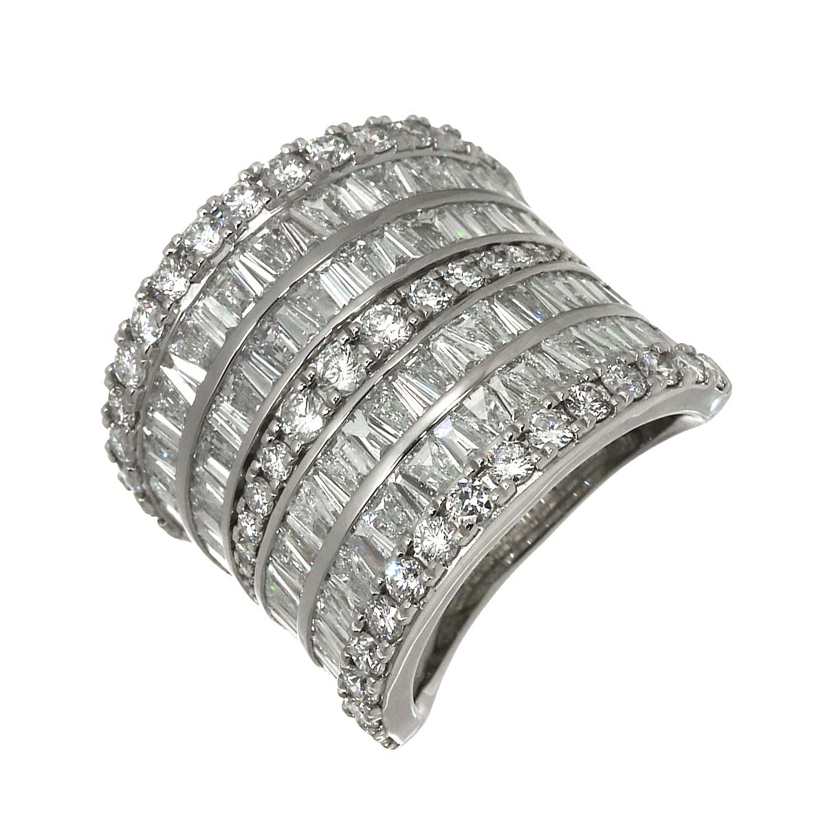 Diamond 5.00ct Ring Pt Platinum size6.5-6.75(US)