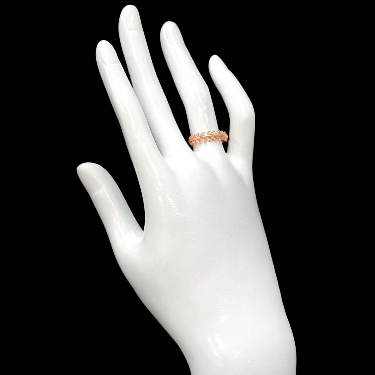 Diamond 0.10ct Ring 18K PG Pink Gold 750 Size6(US)