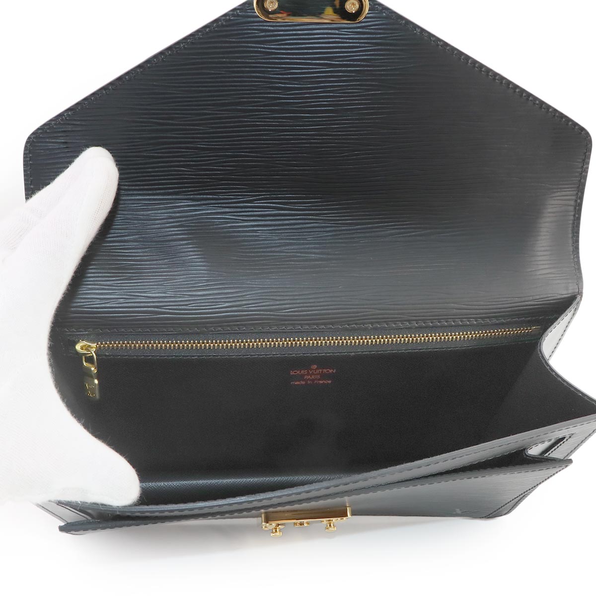 LOUIS VUITTON Epi Pochette Serie Dragonne Clutch Bag Leather M52612