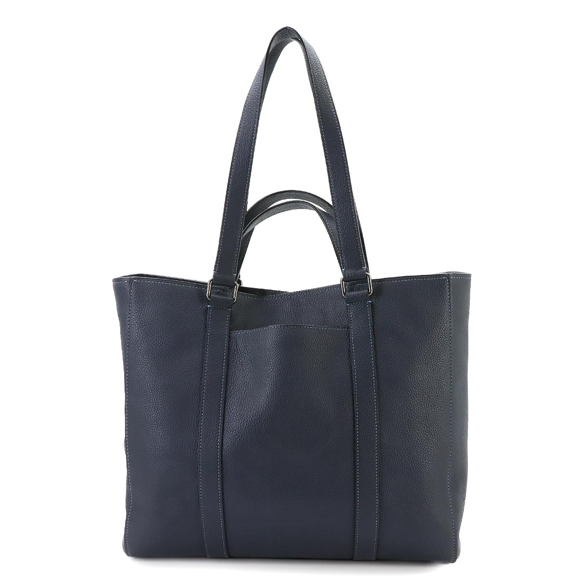 Hudsun Tote Bag Leather Navy C8157 Purse