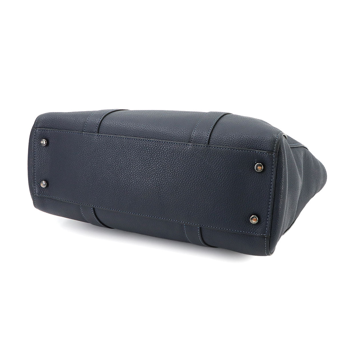 Hudsun Tote Bag Leather Navy C8157 Purse