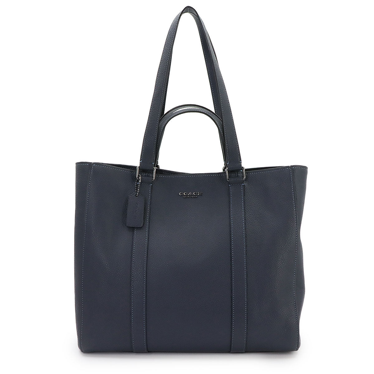 Hudsun Tote Bag Leather Navy C8157 Purse
