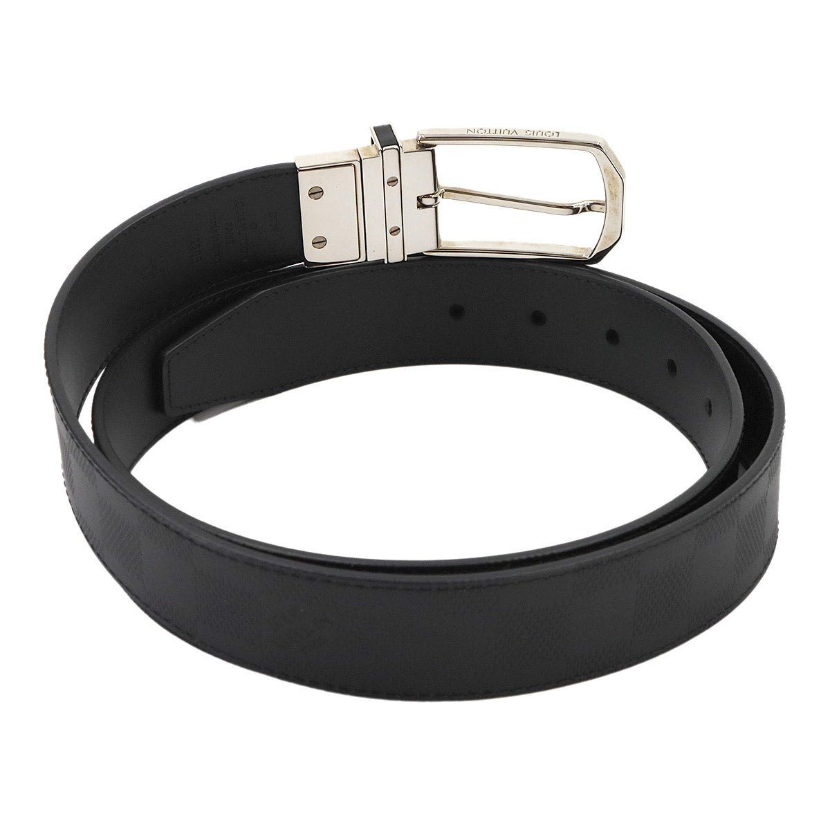 Slender Belt Leather Damier Black M9906