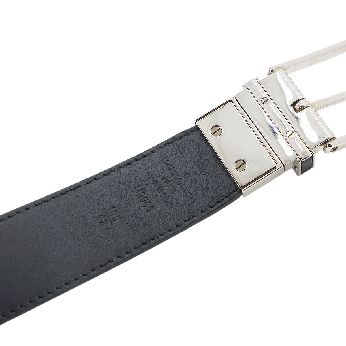 Slender Belt Leather Damier Black M9906