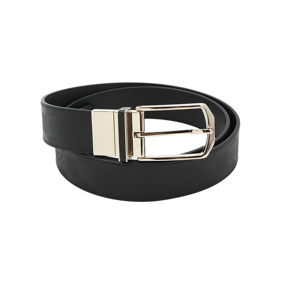 Slender Belt Leather Damier Black M9906