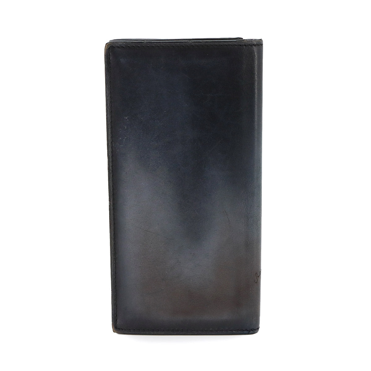 Calligraphy Santal Scritto Long Wallet Venetian Leather Gray
