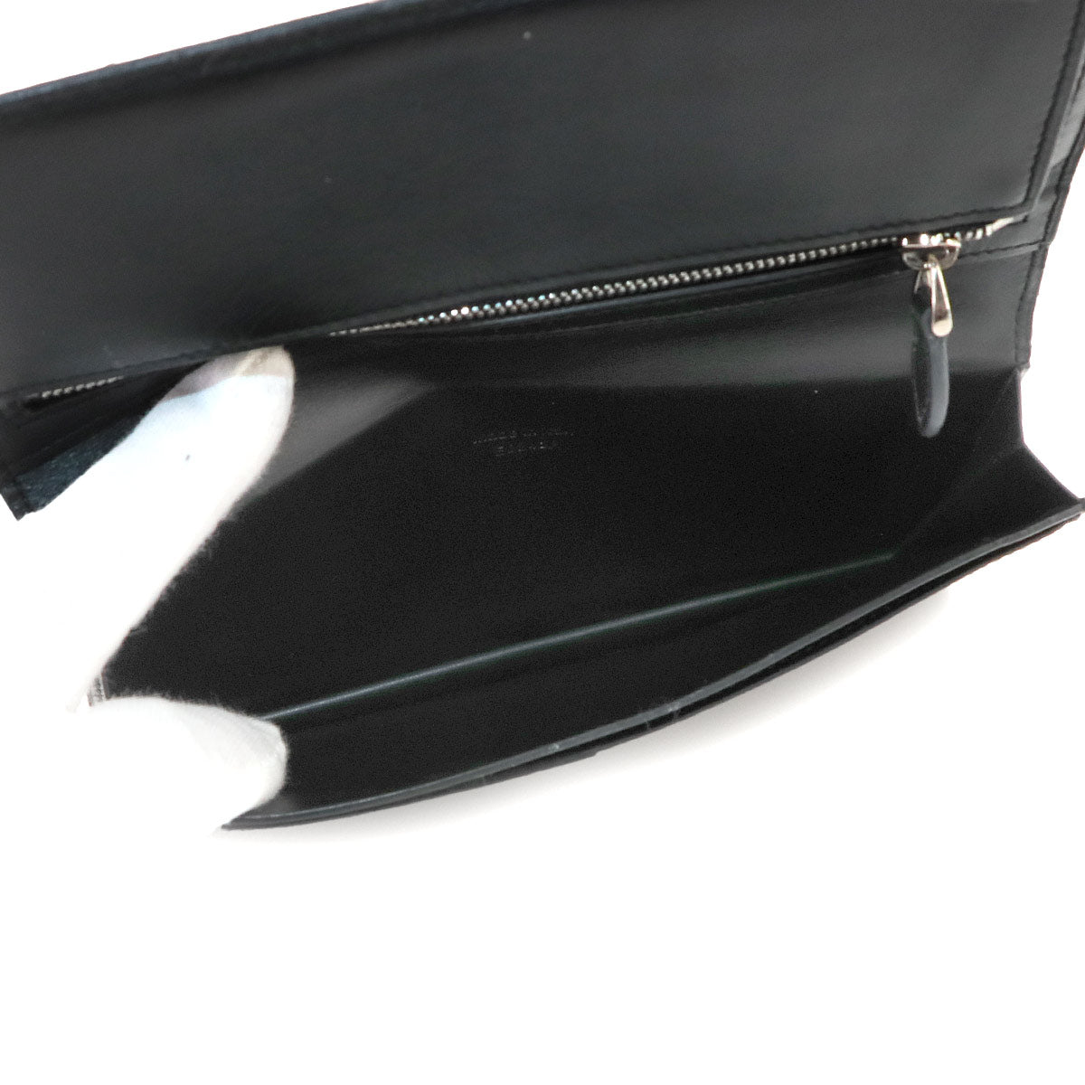 Calligraphy Santal Scritto Long Wallet Venetian Leather Gray